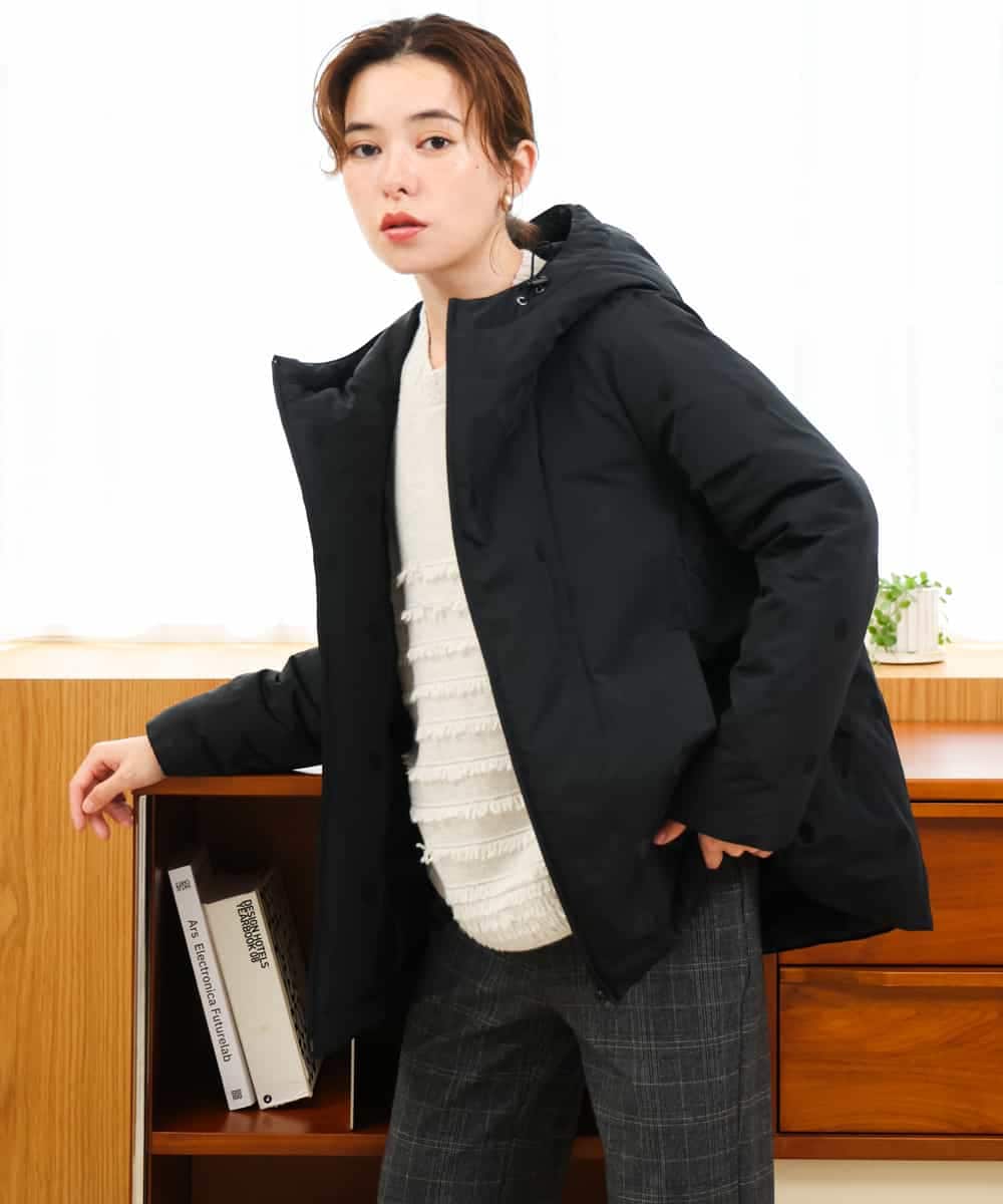 NHDAH45590 GIANNI LO GIUDICE(小さいサイズ)(メゾン ドゥ サンク) ドットタフタメモリーダウンコート ブラウン