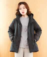 NHDAH45590 GIANNI LO GIUDICE(小さいサイズ)(メゾン ドゥ サンク) ドットタフタメモリーダウンコート ブラウン