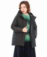 NHDAH45590 GIANNI LO GIUDICE(小さいサイズ)(メゾン ドゥ サンク) ドットタフタメモリーダウンコート ブラウン