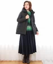 NHDAH45590 GIANNI LO GIUDICE(小さいサイズ)(メゾン ドゥ サンク) ドットタフタメモリーダウンコート ブラウン
