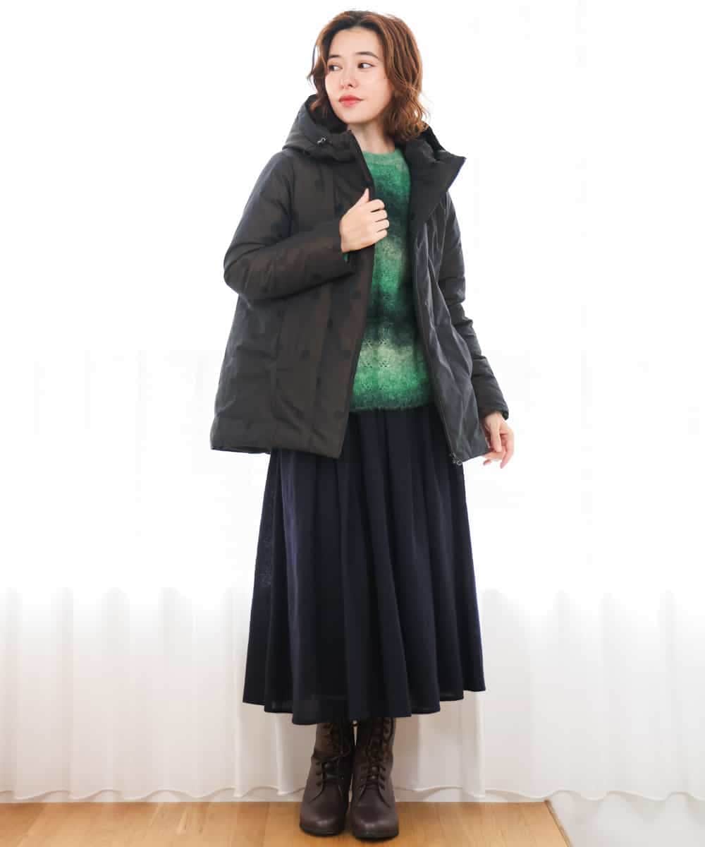 NHDAH45590 GIANNI LO GIUDICE(小さいサイズ)(メゾン ドゥ サンク) ドットタフタメモリーダウンコート ブラウン