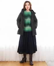 NHDAH45590 GIANNI LO GIUDICE(小さいサイズ)(メゾン ドゥ サンク) ドットタフタメモリーダウンコート ブラウン