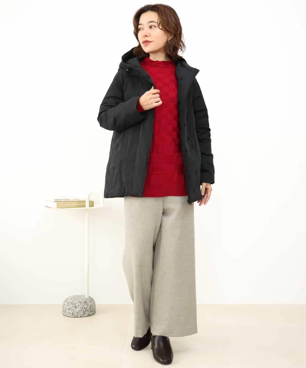 NHDAH45590 GIANNI LO GIUDICE(小さいサイズ)(メゾン ドゥ サンク) ドットタフタメモリーダウンコート ブラウン