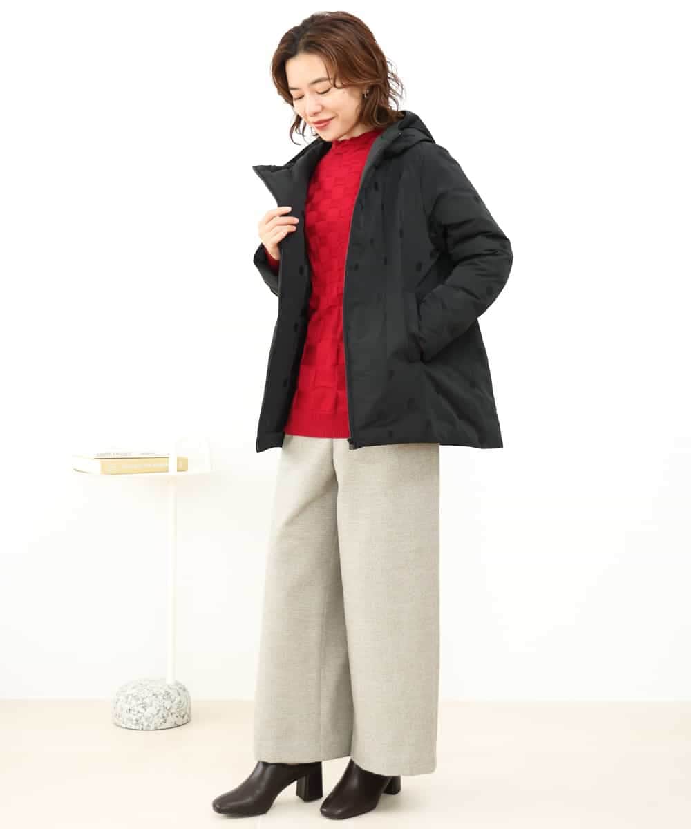 NHDAH45590 GIANNI LO GIUDICE(小さいサイズ)(メゾン ドゥ サンク) ドットタフタメモリーダウンコート ブラウン