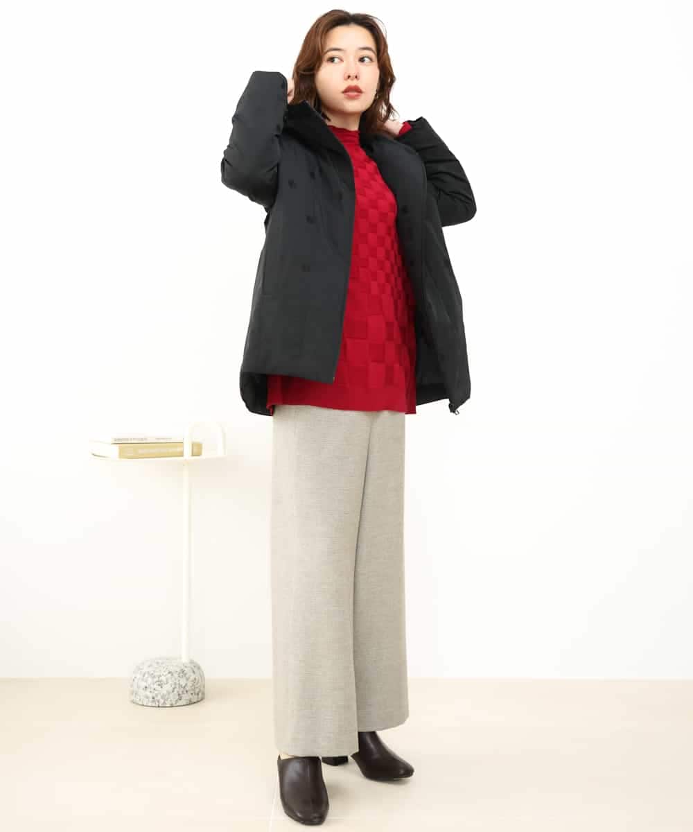 NHDAH45590 GIANNI LO GIUDICE(小さいサイズ)(メゾン ドゥ サンク) ドットタフタメモリーダウンコート ブラウン