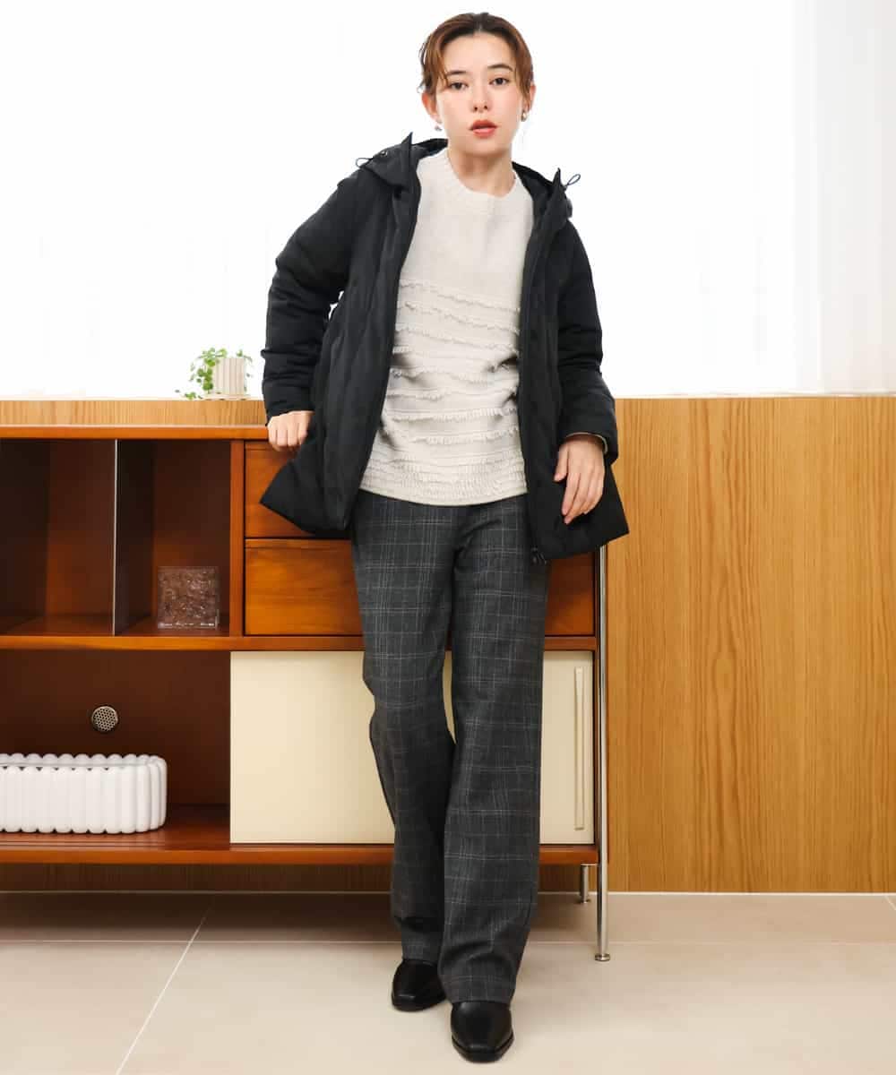 NHDAH45590 GIANNI LO GIUDICE(小さいサイズ)(メゾン ドゥ サンク) ドットタフタメモリーダウンコート ブラウン
