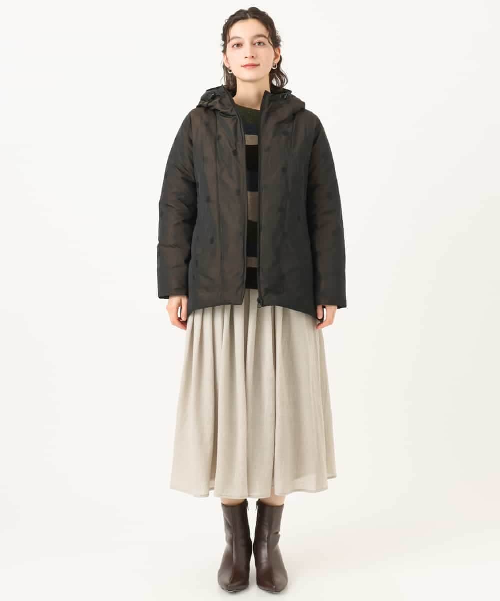 NHDAH45590 GIANNI LO GIUDICE(小さいサイズ)(メゾン ドゥ サンク) ドットタフタメモリーダウンコート ブラウン