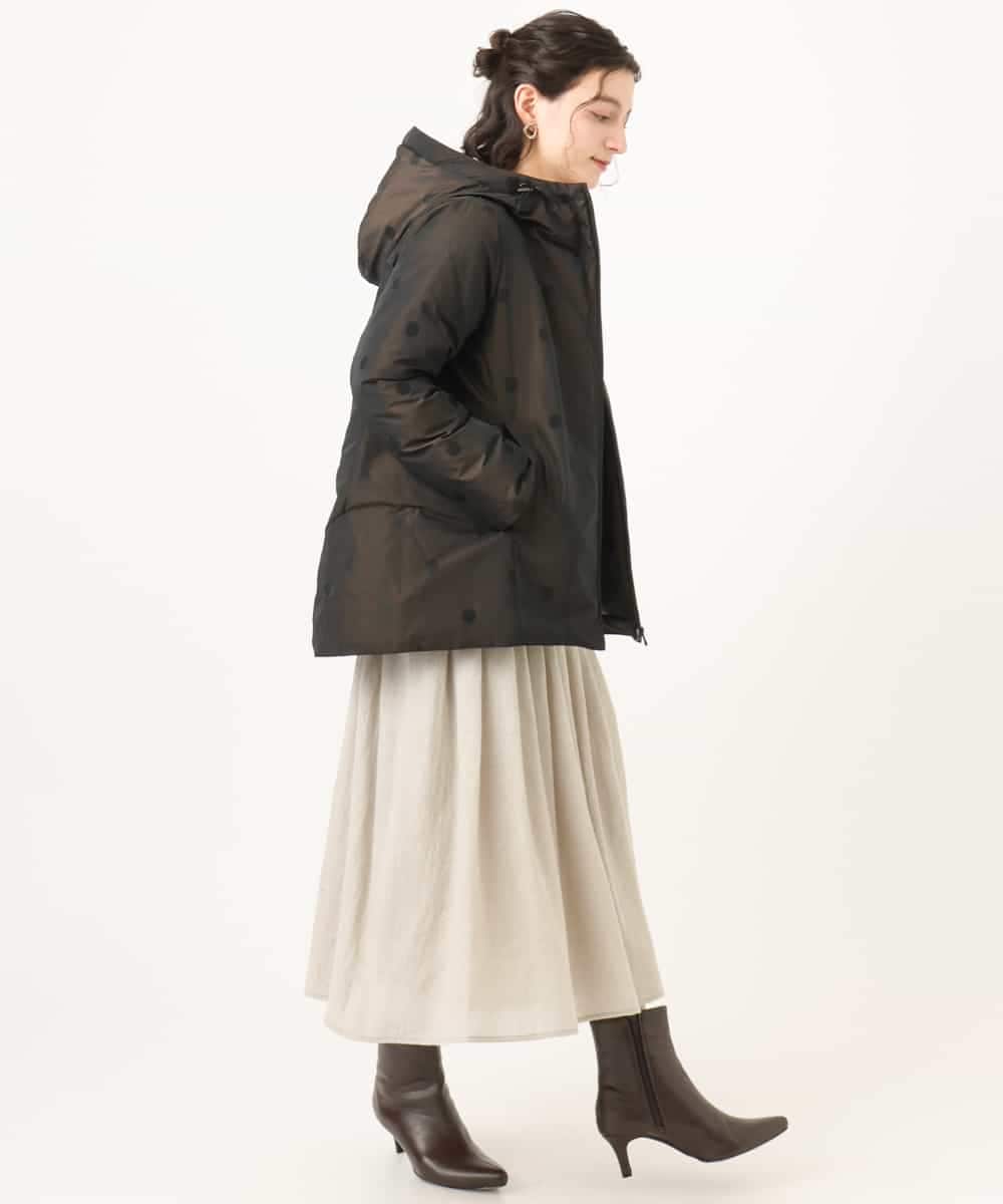 NHDAH45590 GIANNI LO GIUDICE(小さいサイズ)(メゾン ドゥ サンク) ドットタフタメモリーダウンコート ブラウン
