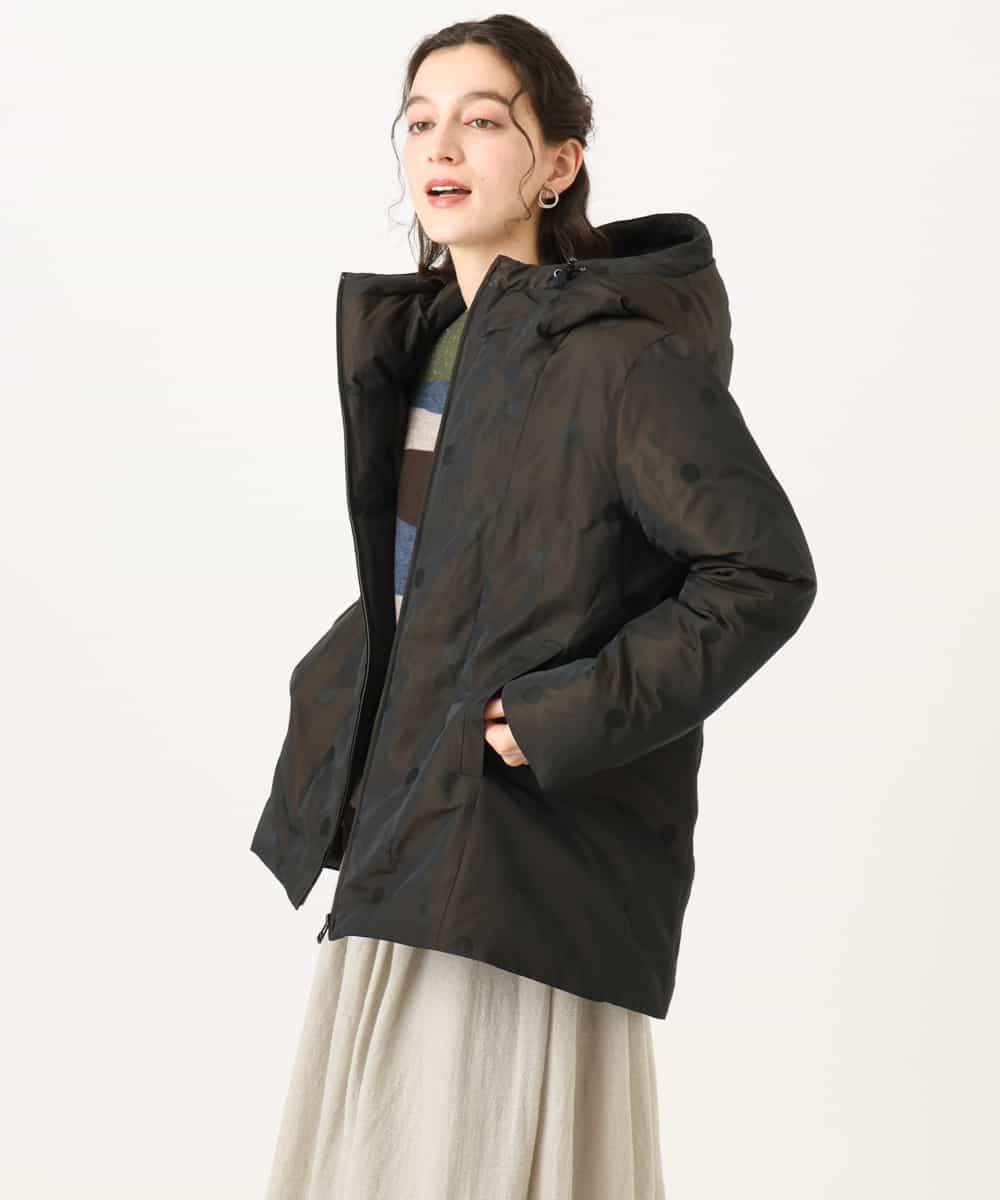 NHDAH45590 GIANNI LO GIUDICE(小さいサイズ)(メゾン ドゥ サンク) ドットタフタメモリーダウンコート ブラウン