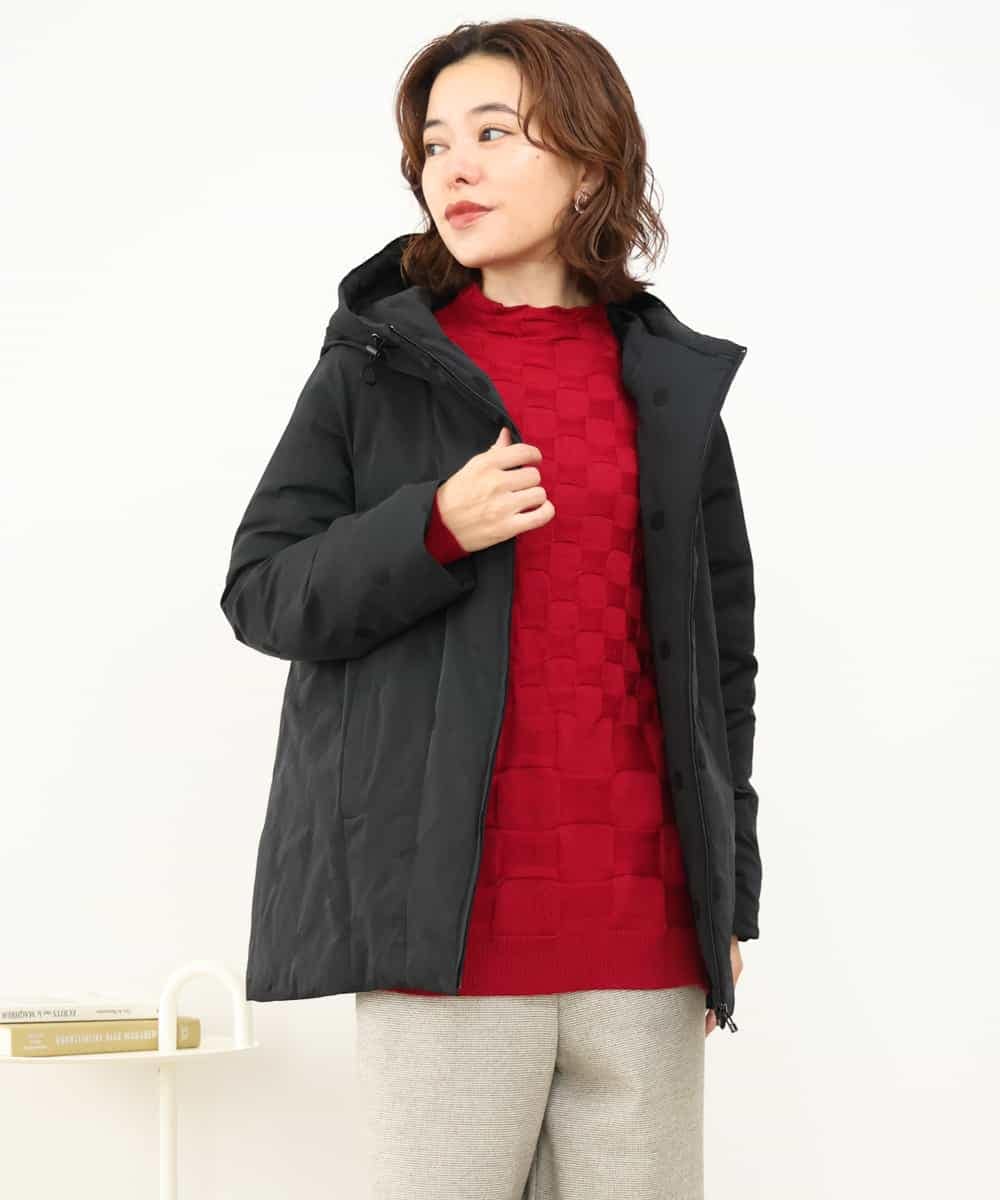 NHDAH45590 GIANNI LO GIUDICE(小さいサイズ)(メゾン ドゥ サンク) ドットタフタメモリーダウンコート ブラック