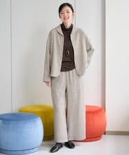 NHDAH46390 GIANNI LO GIUDICE(小さいサイズ)(メゾン ドゥ サンク) [セットアップ対応]ウールリファインガーゼジャケット ベージュ