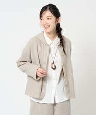 NHDAH46390 GIANNI LO GIUDICE(小さいサイズ)(メゾン ドゥ サンク) [セットアップ対応]ウールリファインガーゼジャケット ベージュ