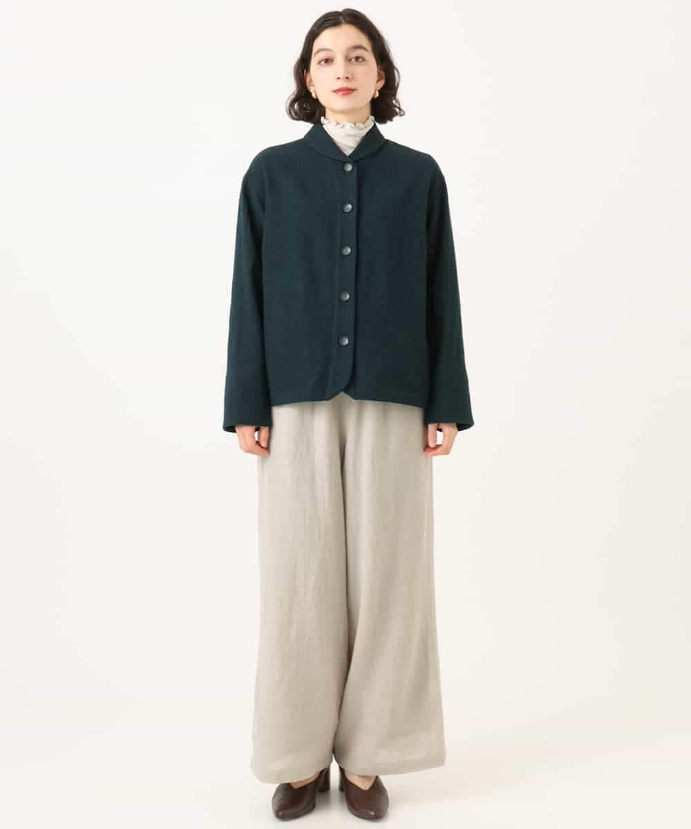 NHDAI48390 GIANNI LO GIUDICE(小さいサイズ)(メゾン ドゥ サンク) ウールリファインガーゼジャケット(ギンガムチェック) ブルー