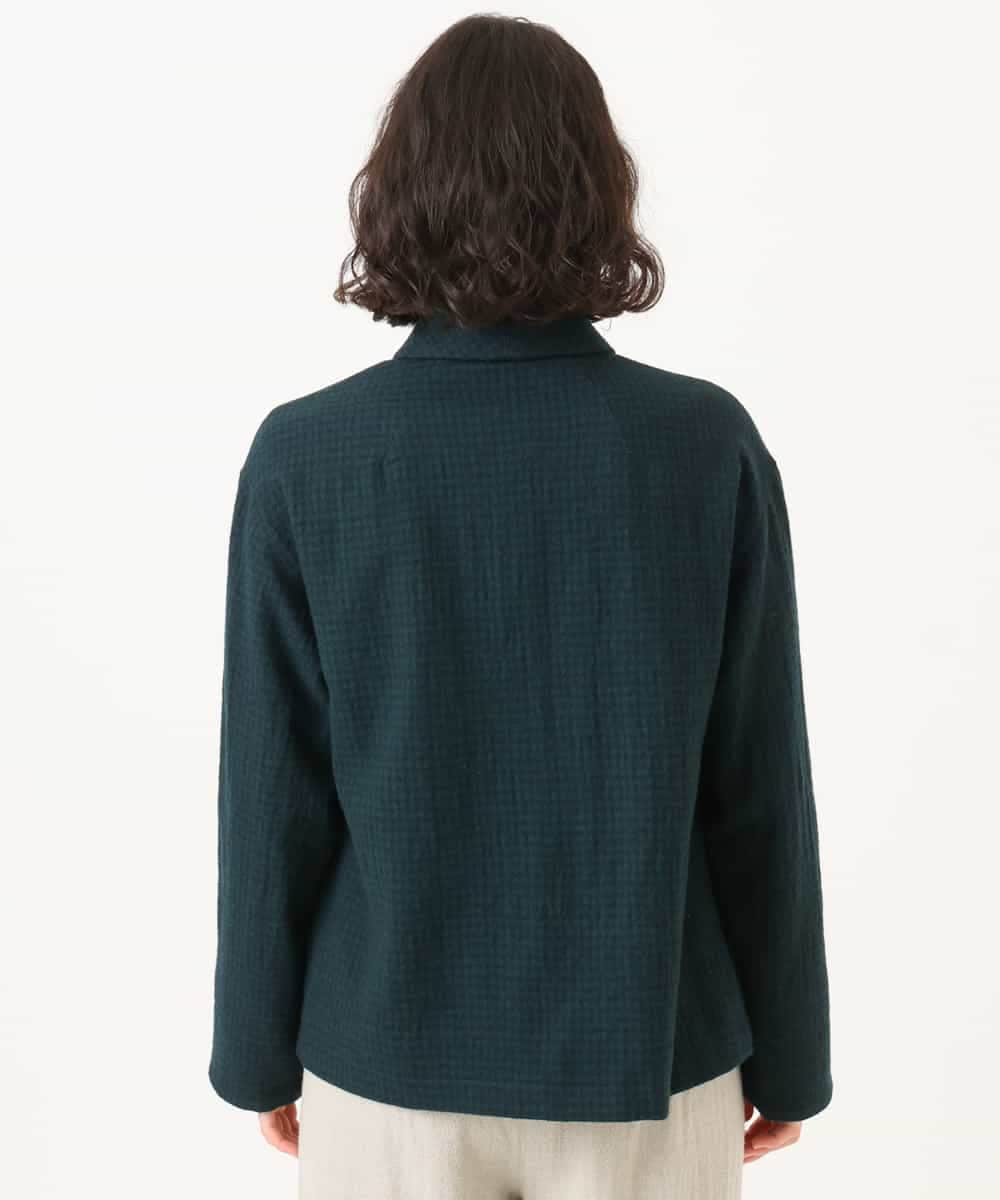 NHDAI48390 GIANNI LO GIUDICE(小さいサイズ)(メゾン ドゥ サンク) ウールリファインガーゼジャケット(ギンガムチェック) ブルー