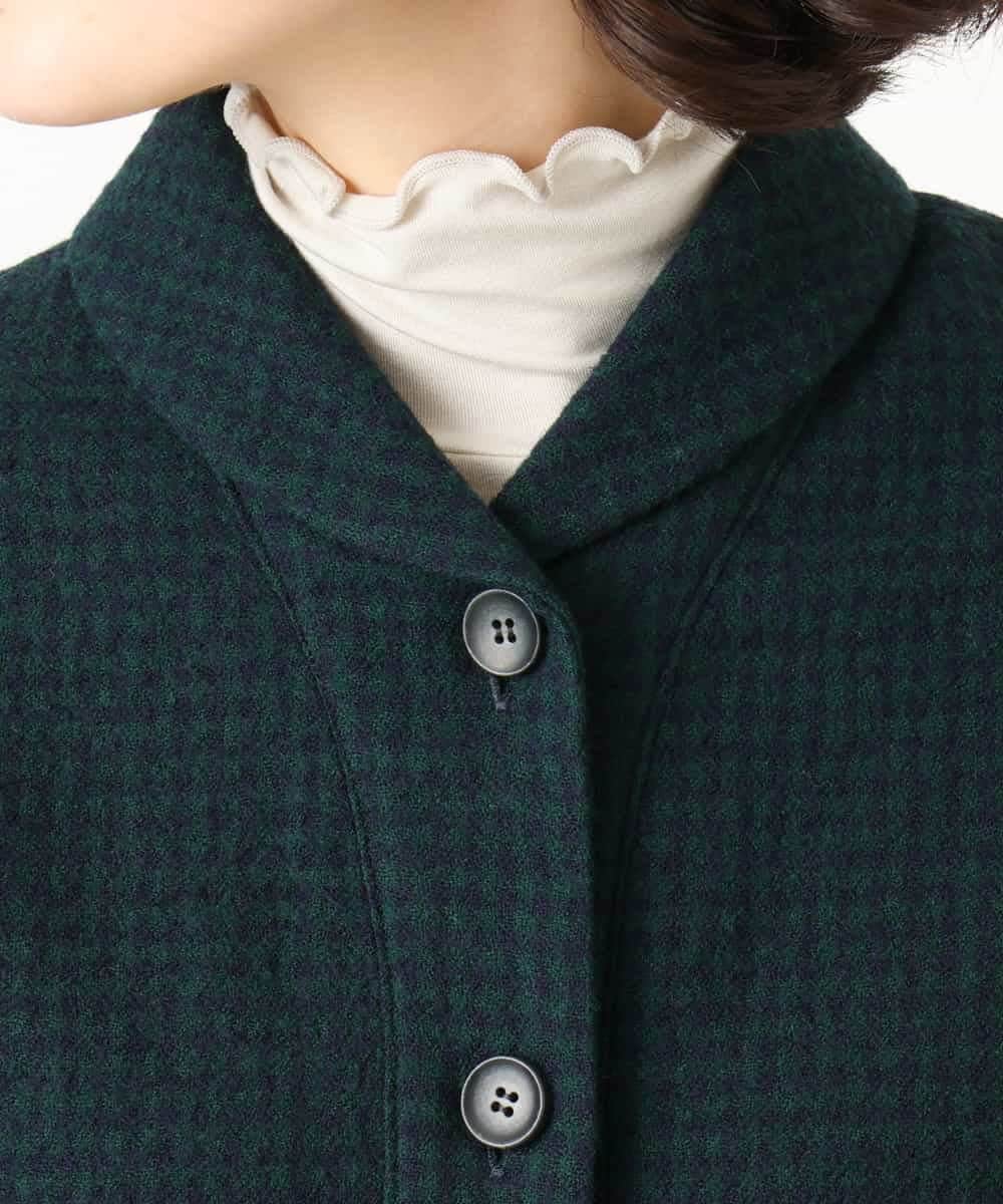 NHDAI48390 GIANNI LO GIUDICE(小さいサイズ)(メゾン ドゥ サンク) ウールリファインガーゼジャケット(ギンガムチェック) ブルー