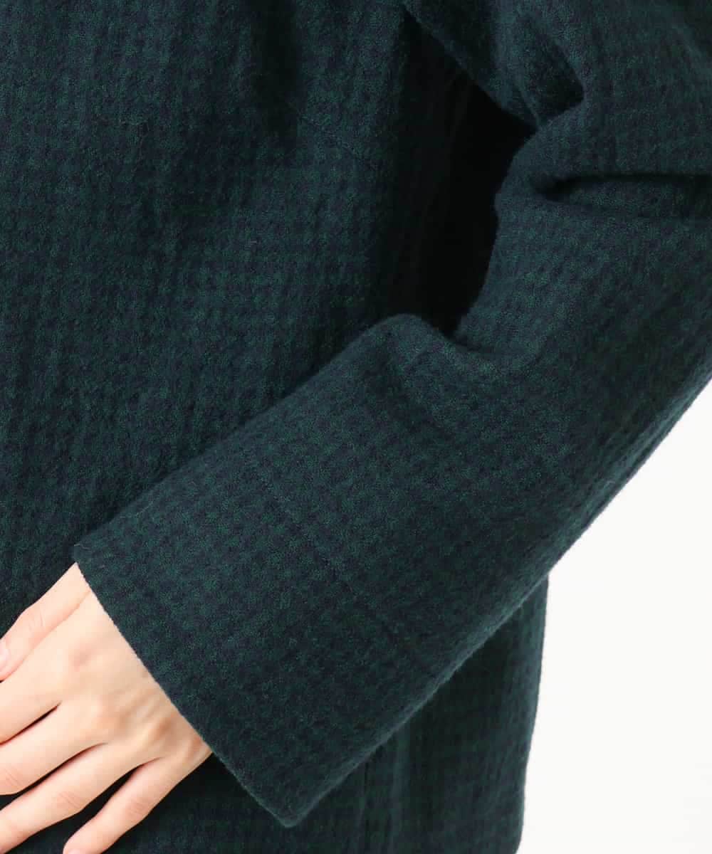 NHDAI48390 GIANNI LO GIUDICE(小さいサイズ)(メゾン ドゥ サンク) ウールリファインガーゼジャケット(ギンガムチェック) ブルー