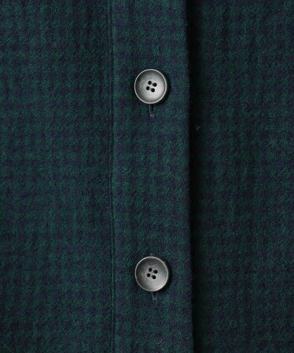 NHDAI48390 GIANNI LO GIUDICE(小さいサイズ)(メゾン ドゥ サンク) ウールリファインガーゼジャケット(ギンガムチェック) ブルー