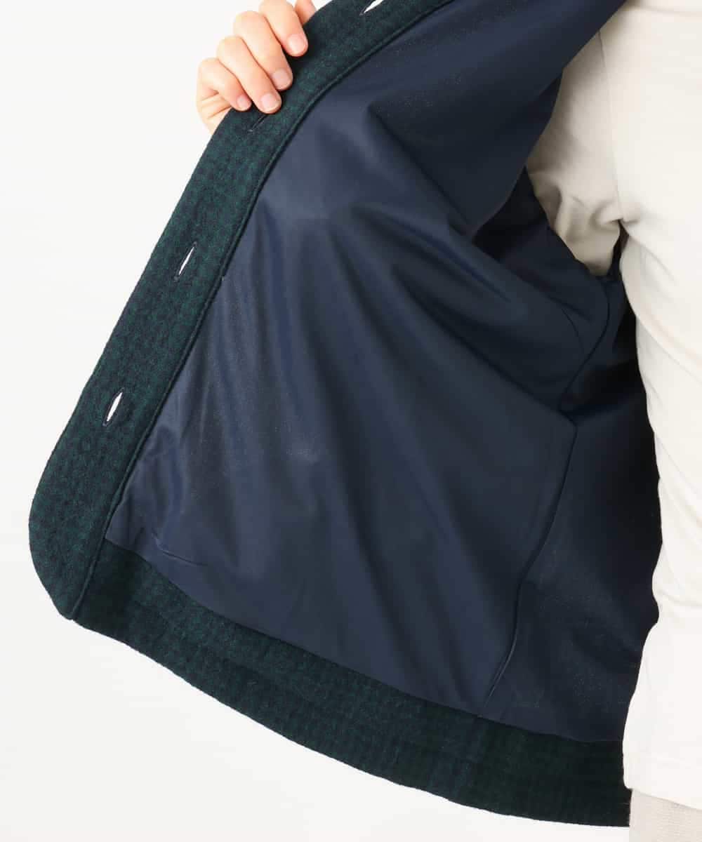 NHDAI48390 GIANNI LO GIUDICE(小さいサイズ)(メゾン ドゥ サンク) ウールリファインガーゼジャケット(ギンガムチェック) ブルー
