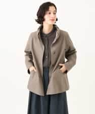 NHDAI84390 GIANNI LO GIUDICE(小さいサイズ)(メゾン ドゥ サンク) ストレッチツイルショートコート グレージュ