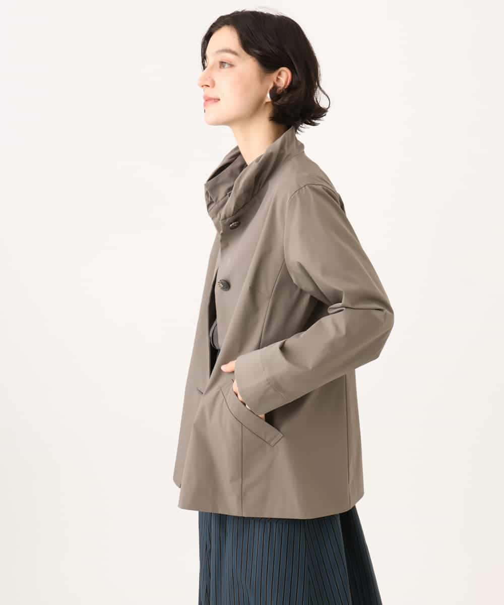 NHDAI84390 GIANNI LO GIUDICE(小さいサイズ)(メゾン ドゥ サンク) ストレッチツイルショートコート ベージュ