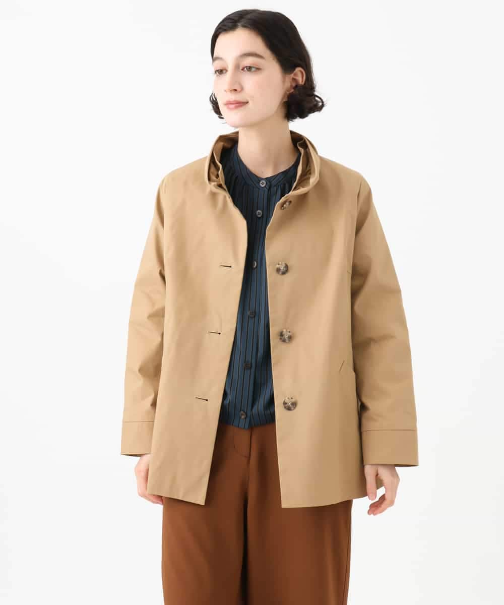 NHDAI84390 GIANNI LO GIUDICE(小さいサイズ)(メゾン ドゥ サンク) ストレッチツイルショートコート ベージュ