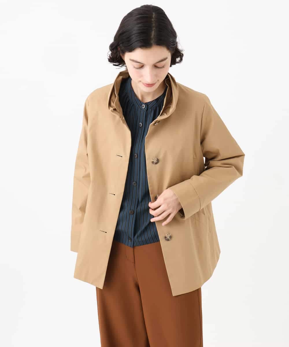 NHDAI84390 GIANNI LO GIUDICE(小さいサイズ)(メゾン ドゥ サンク) ストレッチツイルショートコート ベージュ