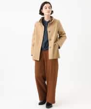NHDAI84390 GIANNI LO GIUDICE(小さいサイズ)(メゾン ドゥ サンク) ストレッチツイルショートコート ベージュ