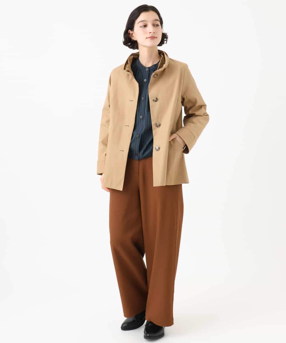NHDAI84390 GIANNI LO GIUDICE(小さいサイズ)(メゾン ドゥ サンク) ストレッチツイルショートコート ベージュ