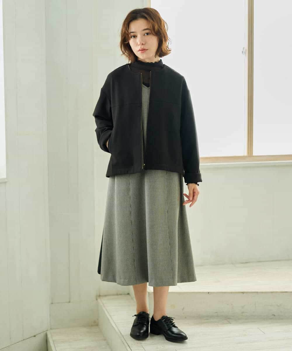 NHDAI86390 GIANNI LO GIUDICE(小さいサイズ)(メゾン ドゥ サンク) ショート丈ノーカラーコート アイボリー