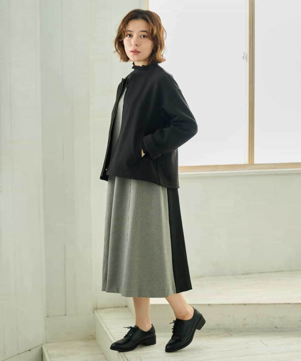 NHDAI86390 GIANNI LO GIUDICE(小さいサイズ)(メゾン ドゥ サンク) ショート丈ノーカラーコート アイボリー