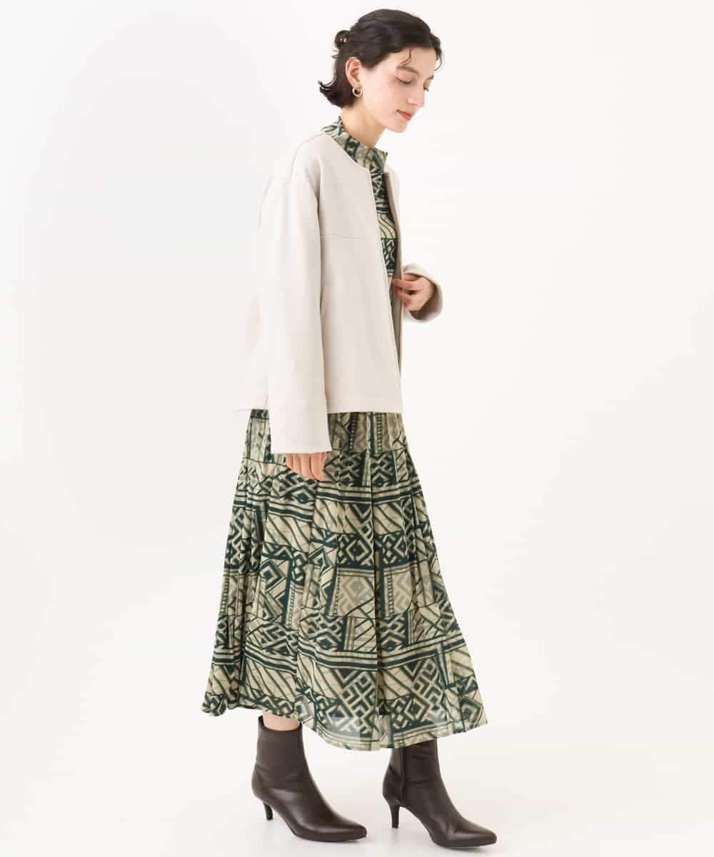 NHDAI86390 GIANNI LO GIUDICE(小さいサイズ)(メゾン ドゥ サンク) ショート丈ノーカラーコート アイボリー