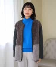 NHDAI89360 GIANNI LO GIUDICE(小さいサイズ)(メゾン ドゥ サンク) プードルボアフーデッドブルゾン ダークグレー