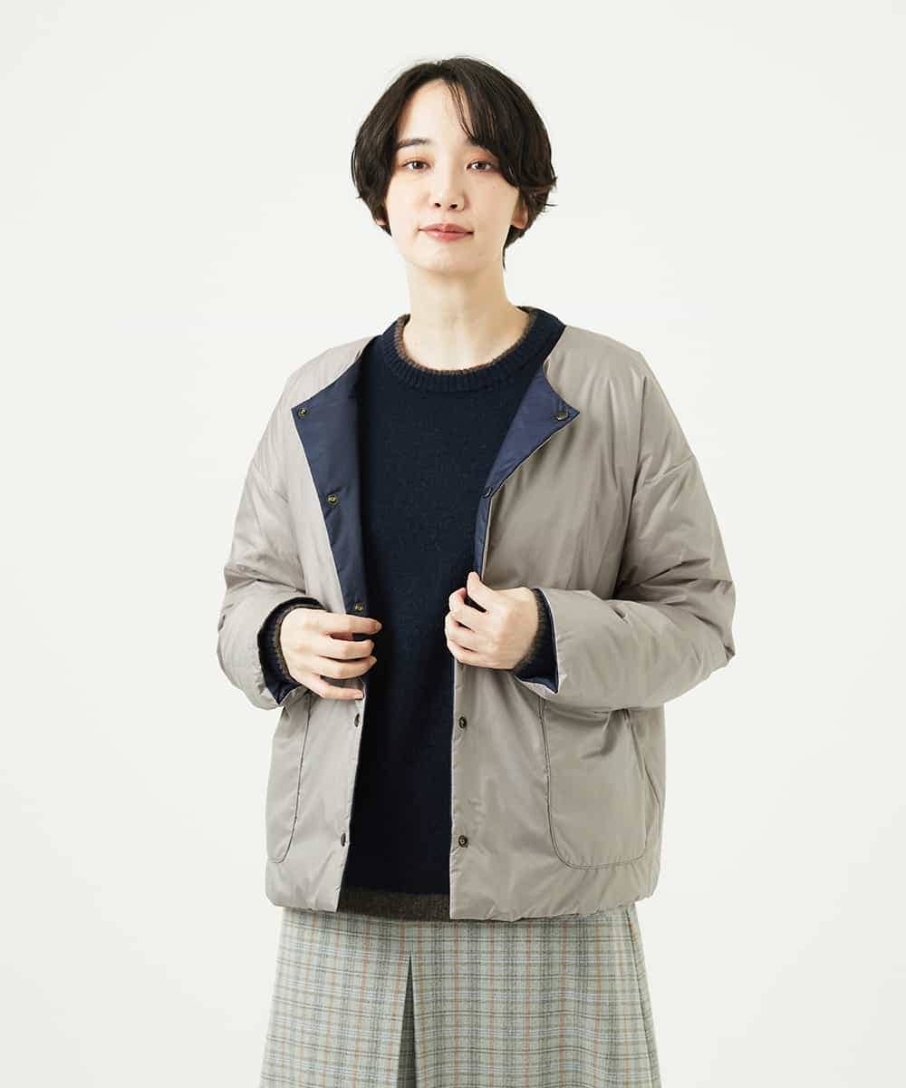 NHDCE51490 GIANNI LO GIUDICE(小さいサイズ)(メゾン ドゥ サンク) ソフトタフタリバーシブルダウン　 ネイビー