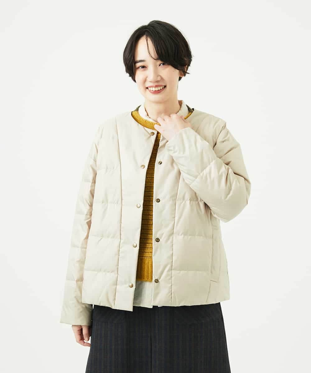 NHDCE51490 GIANNI LO GIUDICE(小さいサイズ)(メゾン ドゥ サンク) ソフトタフタリバーシブルダウン　 ネイビー