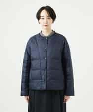 NHDCE51490 GIANNI LO GIUDICE(小さいサイズ)(メゾン ドゥ サンク) ソフトタフタリバーシブルダウン　 ネイビー