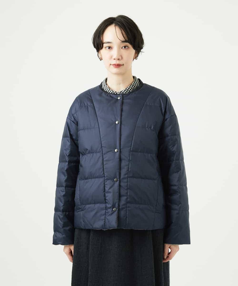 NHDCE51490 GIANNI LO GIUDICE(小さいサイズ)(メゾン ドゥ サンク) ソフトタフタリバーシブルダウン　 ネイビー