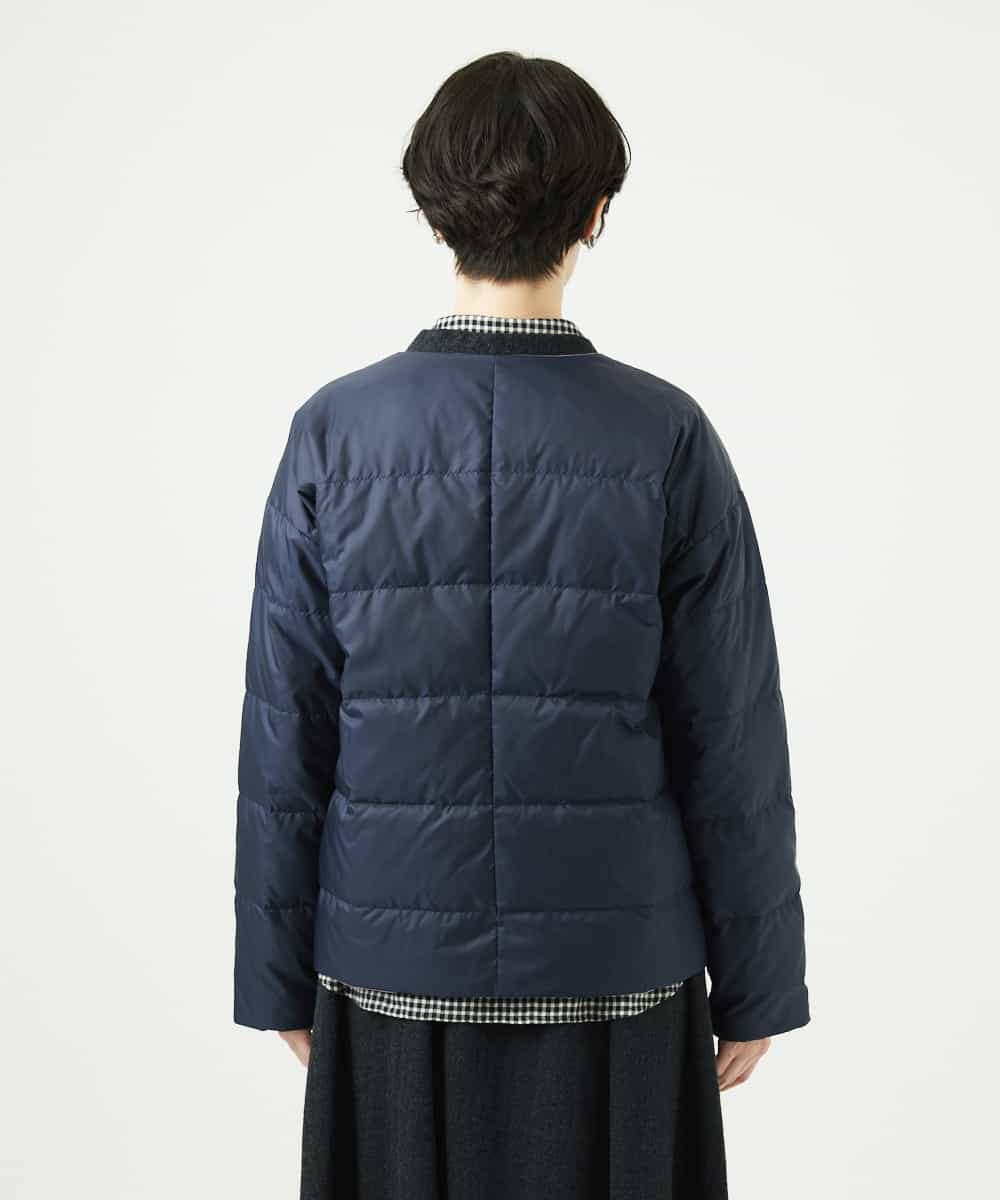 NHDCE51490 GIANNI LO GIUDICE(小さいサイズ)(メゾン ドゥ サンク) ソフトタフタリバーシブルダウン　 ネイビー