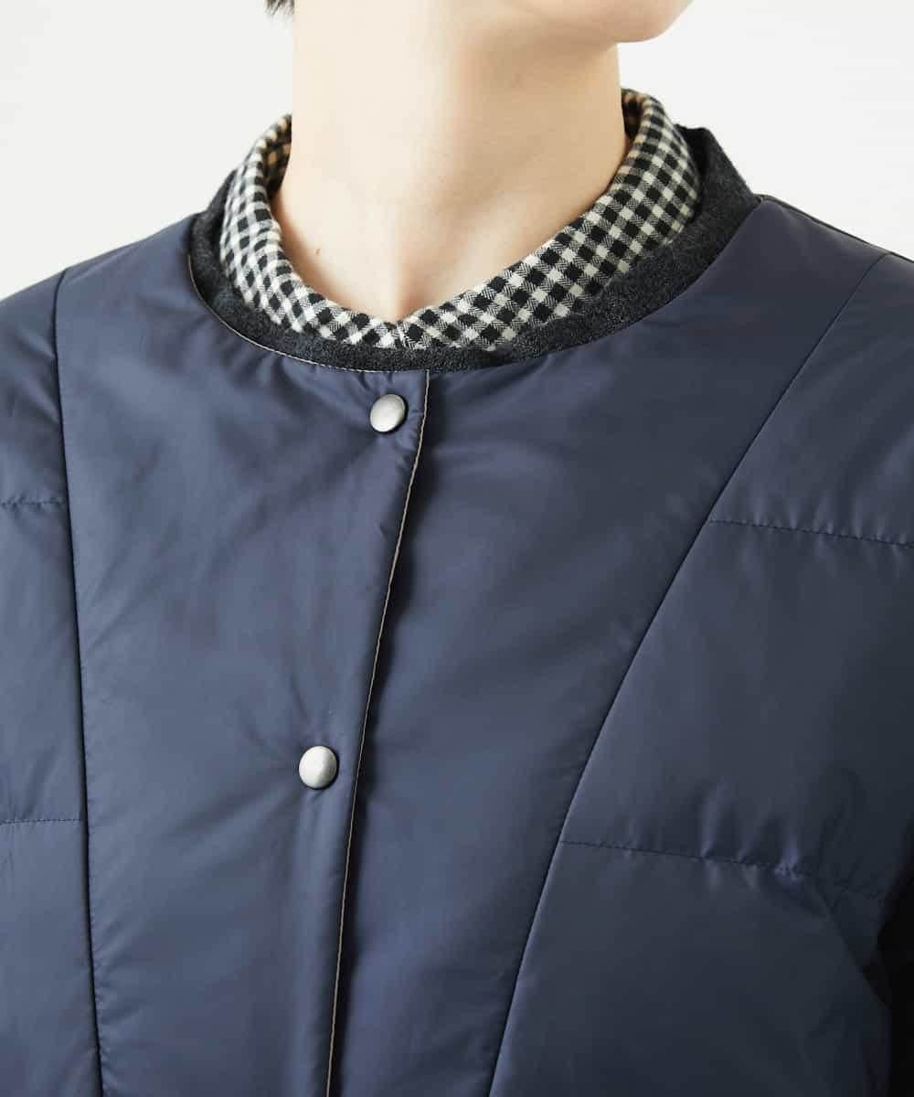 NHDCE51490 GIANNI LO GIUDICE(小さいサイズ)(メゾン ドゥ サンク) ソフトタフタリバーシブルダウン　 ネイビー