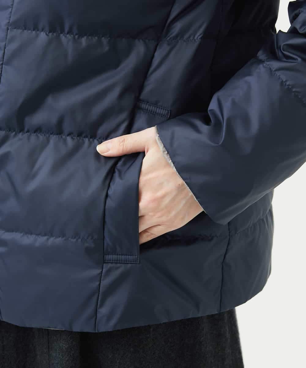 NHDCE51490 GIANNI LO GIUDICE(小さいサイズ)(メゾン ドゥ サンク) ソフトタフタリバーシブルダウン　 ネイビー