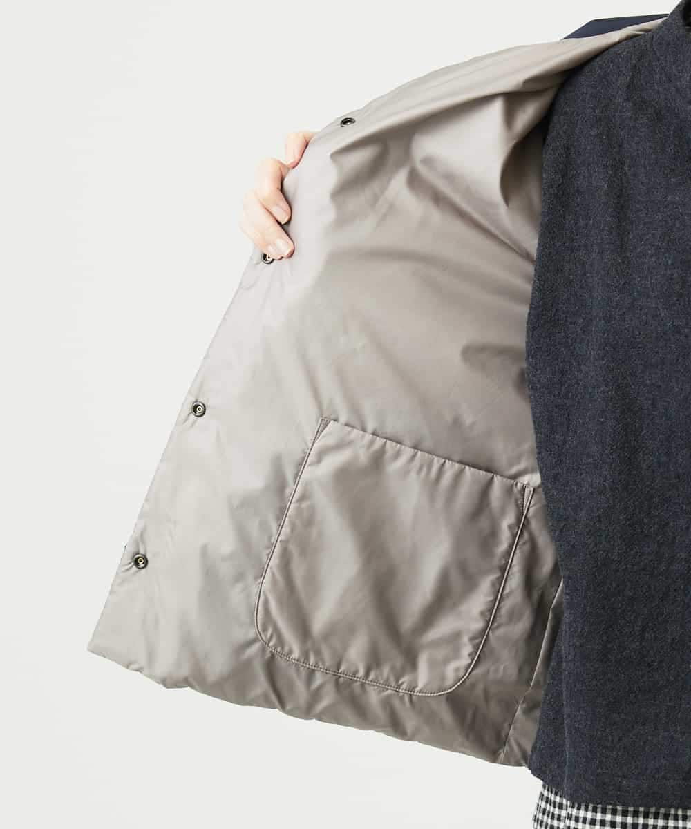 NHDCE51490 GIANNI LO GIUDICE(小さいサイズ)(メゾン ドゥ サンク) ソフトタフタリバーシブルダウン　 ネイビー