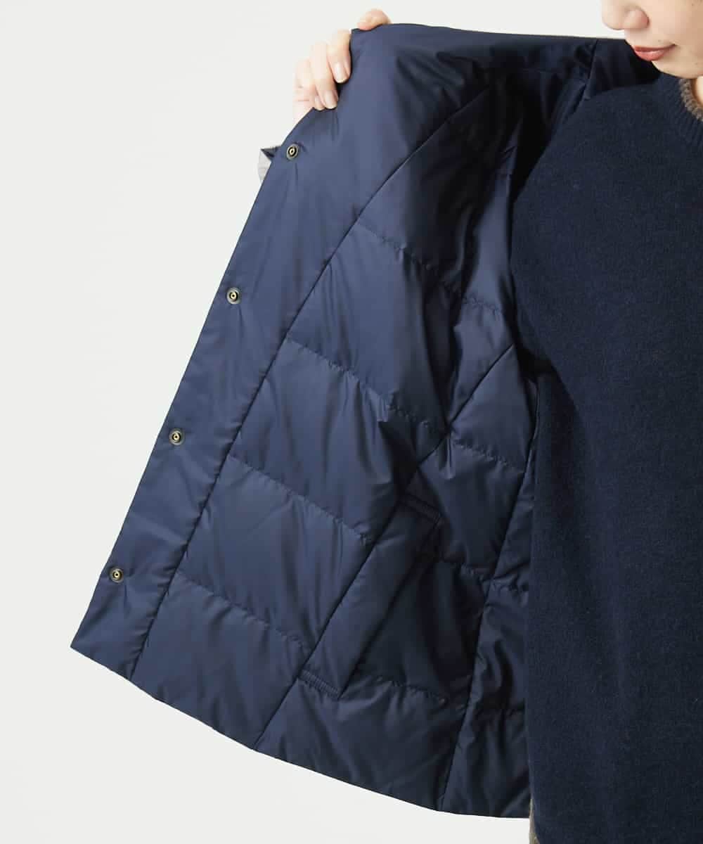 NHDCE51490 GIANNI LO GIUDICE(小さいサイズ)(メゾン ドゥ サンク) ソフトタフタリバーシブルダウン　 ネイビー