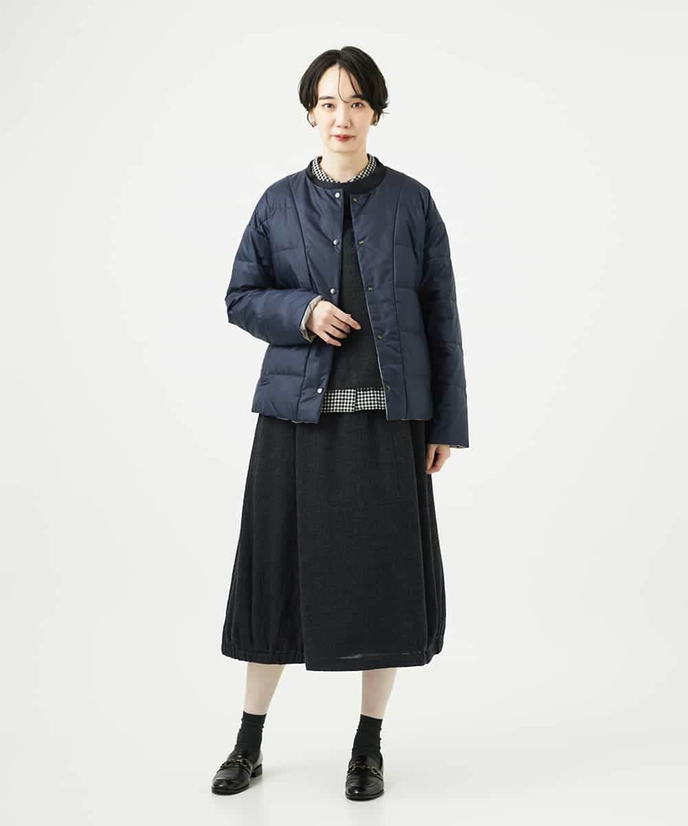 NHDCE51490 GIANNI LO GIUDICE(小さいサイズ)(メゾン ドゥ サンク) ソフトタフタリバーシブルダウン　 ネイビー