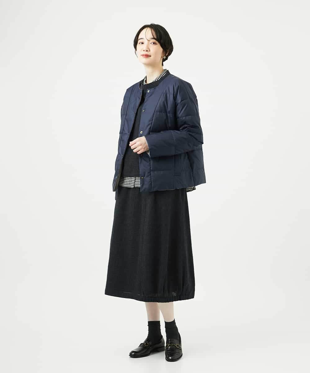 NHDCE51490 GIANNI LO GIUDICE(小さいサイズ)(メゾン ドゥ サンク) ソフトタフタリバーシブルダウン　 ネイビー