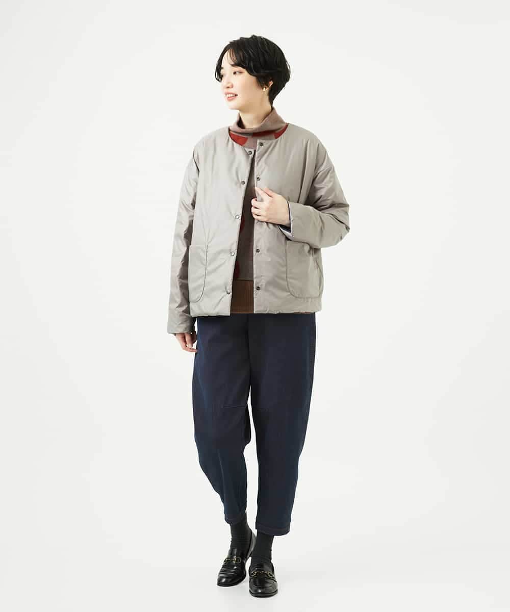 NHDCE51490 GIANNI LO GIUDICE(小さいサイズ)(メゾン ドゥ サンク) ソフトタフタリバーシブルダウン　 ネイビー