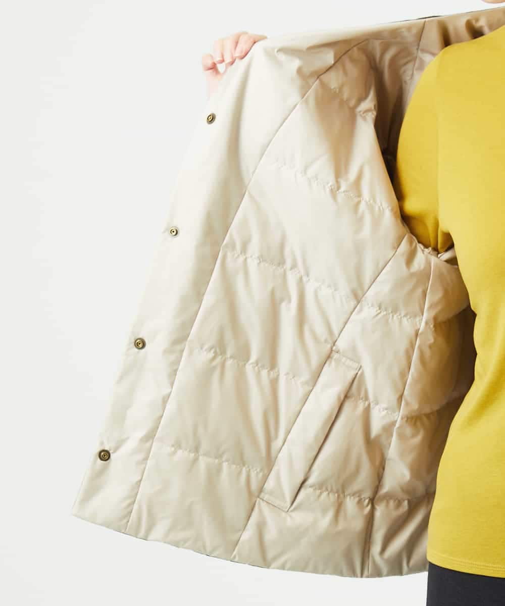 NHDCE51490 GIANNI LO GIUDICE(小さいサイズ)(メゾン ドゥ サンク) ソフトタフタリバーシブルダウン　 ネイビー