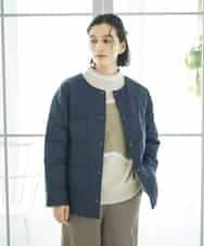 NHDCE51490 GIANNI LO GIUDICE(小さいサイズ)(メゾン ドゥ サンク) ソフトタフタリバーシブルダウン　 ネイビー