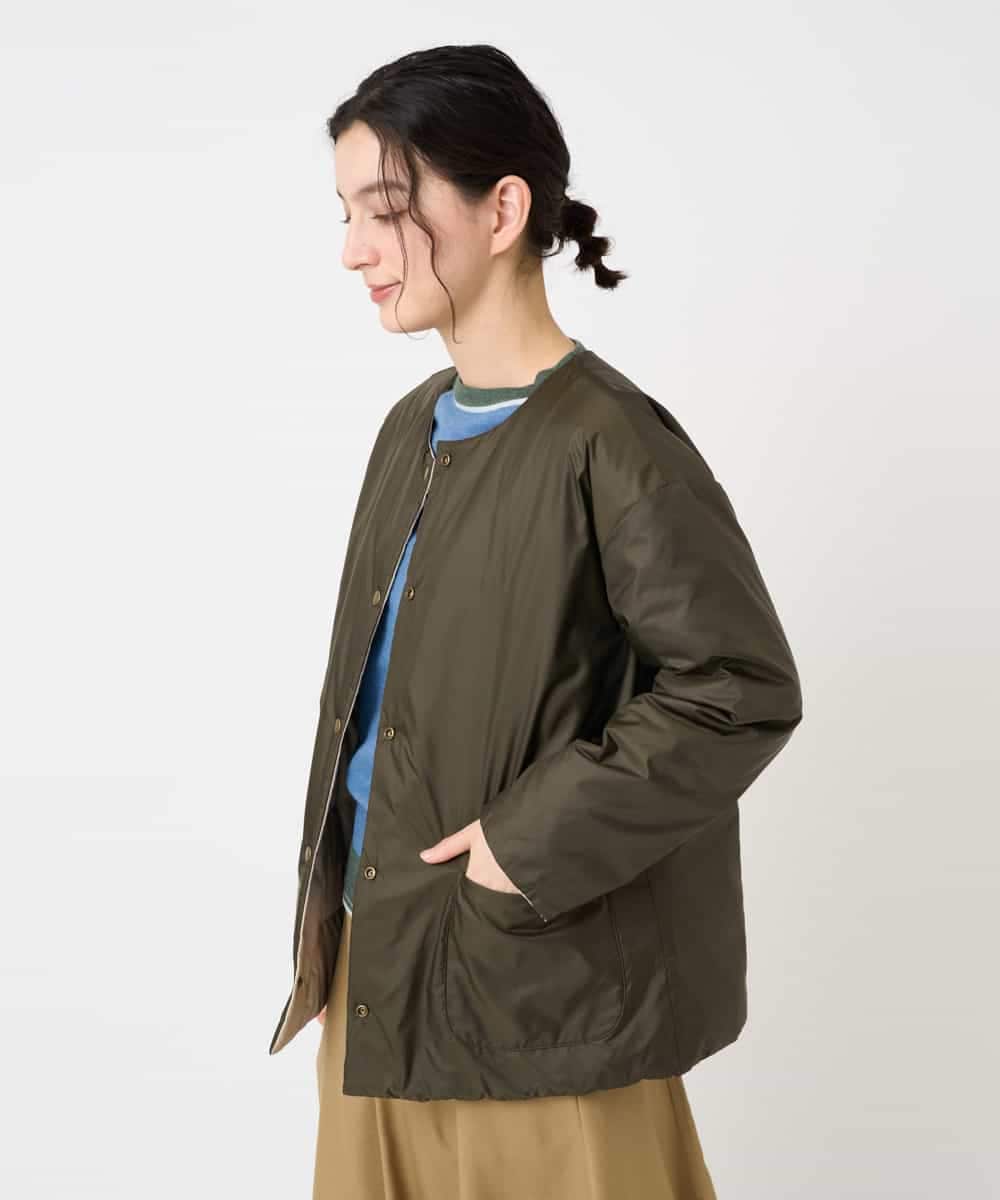 NHDCE51490 GIANNI LO GIUDICE(小さいサイズ)(メゾン ドゥ サンク) ソフトタフタリバーシブルダウン　 ベージュ