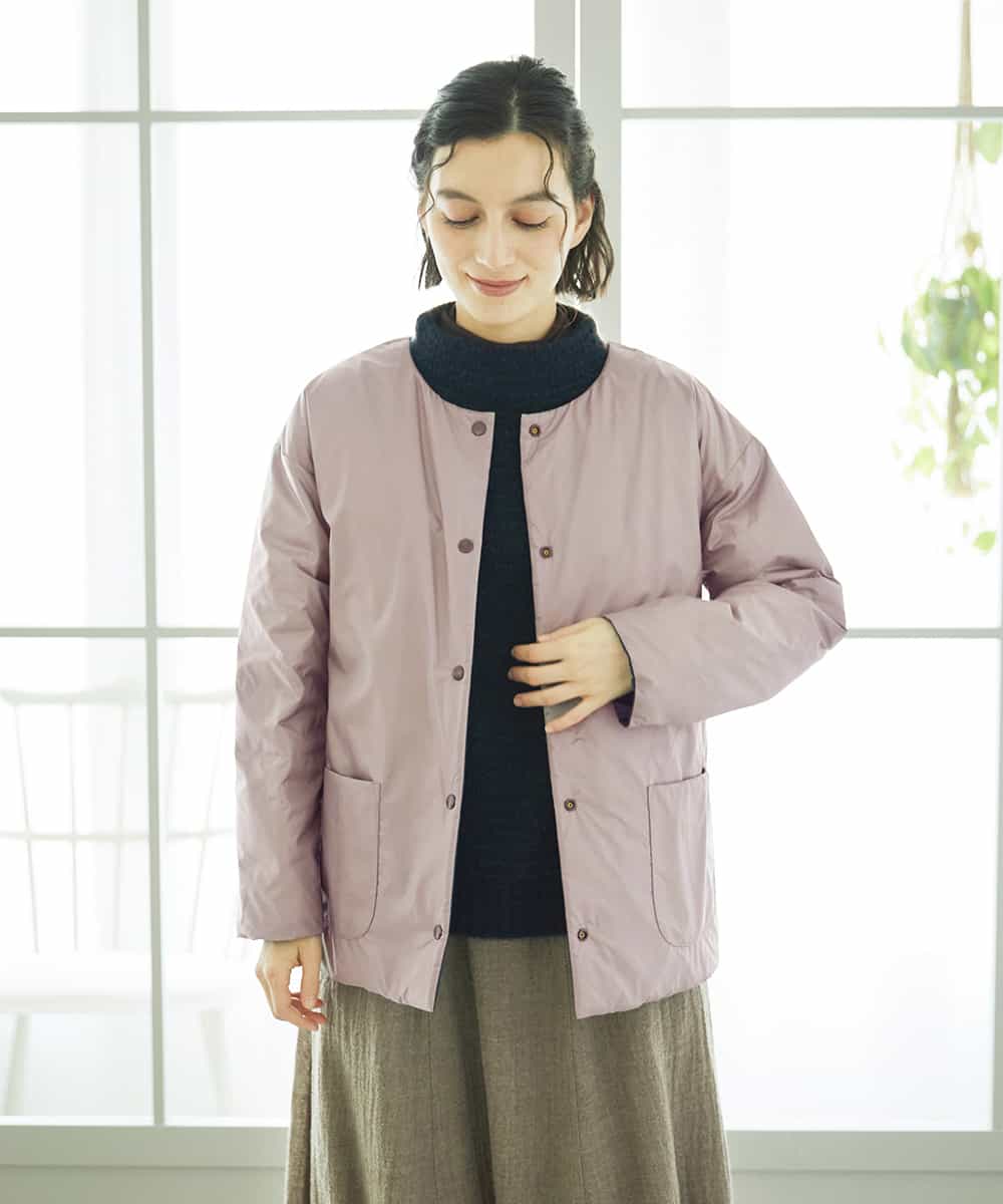 NHDCE51490 GIANNI LO GIUDICE(小さいサイズ)(メゾン ドゥ サンク) ソフトタフタリバーシブルダウン　 ベージュ