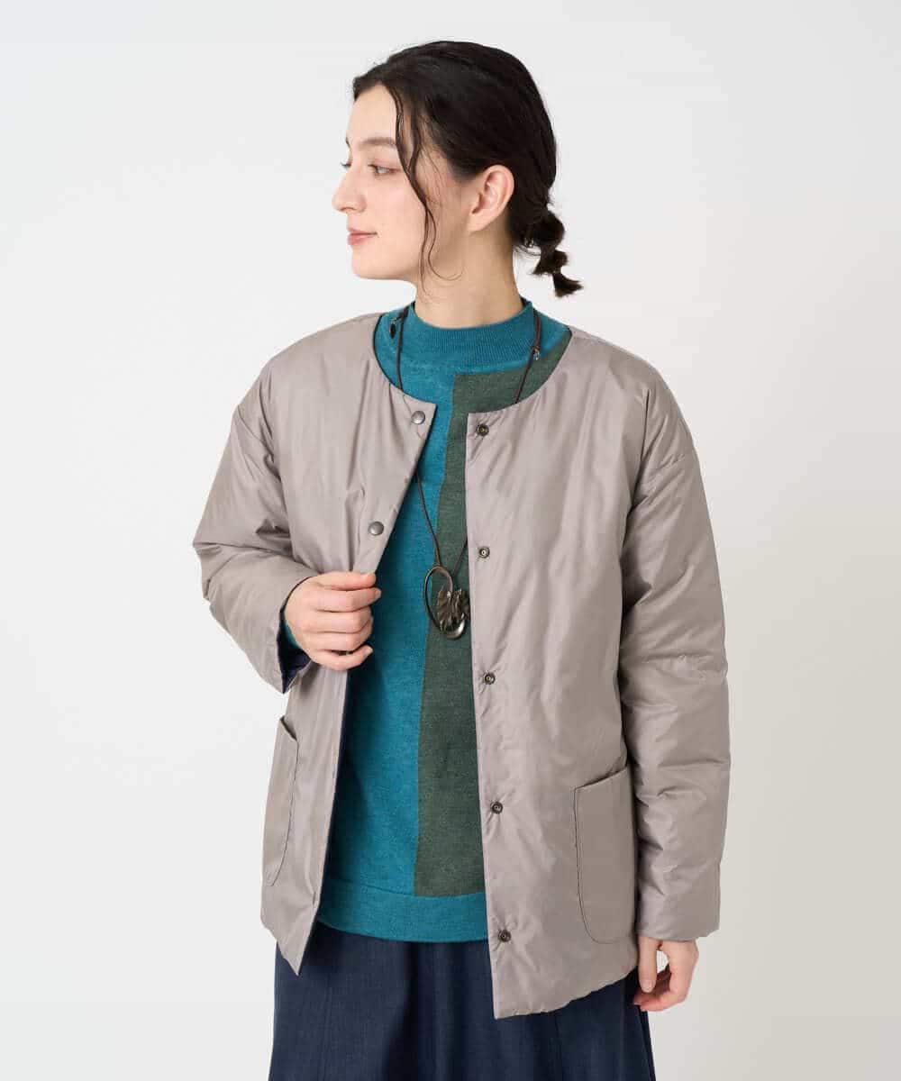 NHDCE51490 GIANNI LO GIUDICE(小さいサイズ)(メゾン ドゥ サンク) ソフトタフタリバーシブルダウン　 ベージュ