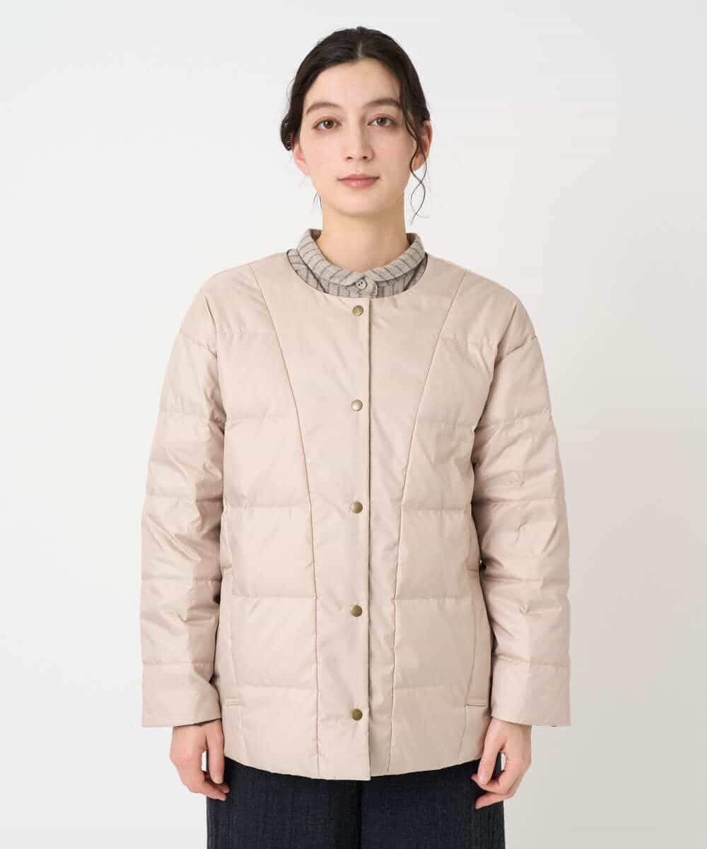 NHDCE51490 GIANNI LO GIUDICE(小さいサイズ)(メゾン ドゥ サンク) ソフトタフタリバーシブルダウン　 ベージュ